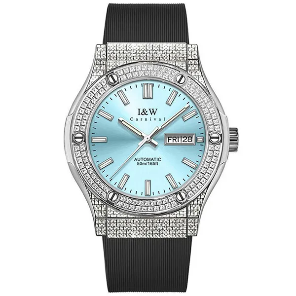 Đồng Hồ Nam I&W Carnival IW55851GD-DS – Automatic (IW55851G39) Màu Xanh Bạc - Đồng hồ - Vua Hàng Hiệu