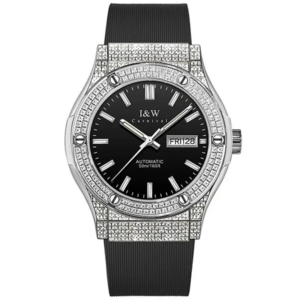 Đồng Hồ Nam I&W Carnival IW55851GD-DS – Automatic (IW55851G40) Màu Đen Bạc