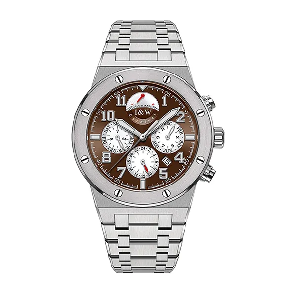 Đồng Hồ Nam I&W Carnival IW655G-DT (IW655G5) Automatic Màu Bạc Nâu - Đồng hồ - Vua Hàng Hiệu