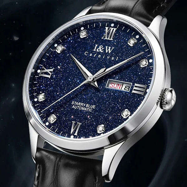 Đồng Hồ Nam I&W Carnival IW658G-DD (IW658G1) Automatic Màu Xanh Đen - Đồng hồ - Vua Hàng Hiệu