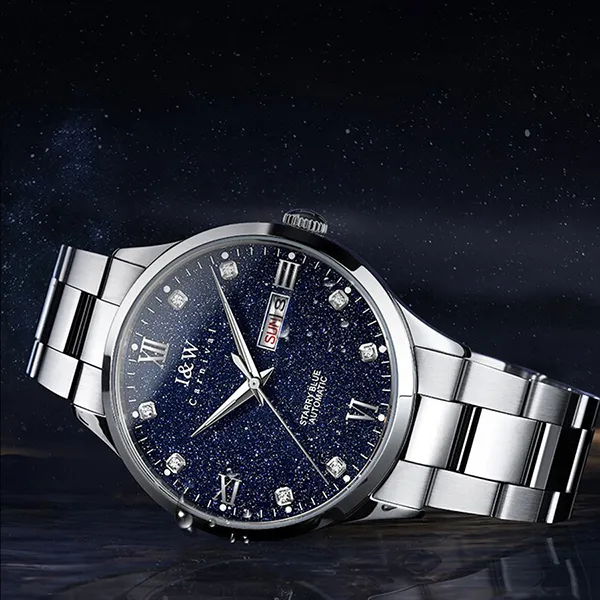 Đồng Hồ Nam I&W Carnival IW658G-DT (IW658G3) Automatic Màu Xanh Bạc - Đồng hồ - Vua Hàng Hiệu