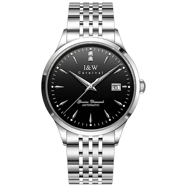 Đồng Hồ Nam I&W Carnival IW731G-DT – Automatic (IW731G4) Màu Đen Bạc - Đồng hồ - Vua Hàng Hiệu