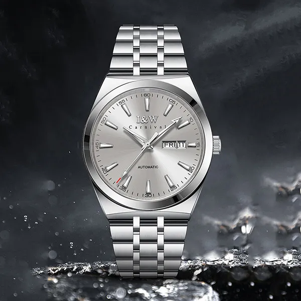 Đồng Hồ Nam I&W Carnival IW732G-DT – Automatic (IW732G2) Màu Xám Bạc