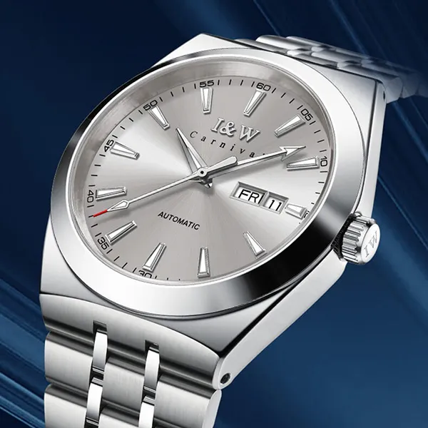 Đồng Hồ Nam I&W Carnival IW732G-DT – Automatic (IW732G2) Màu Xám Bạc