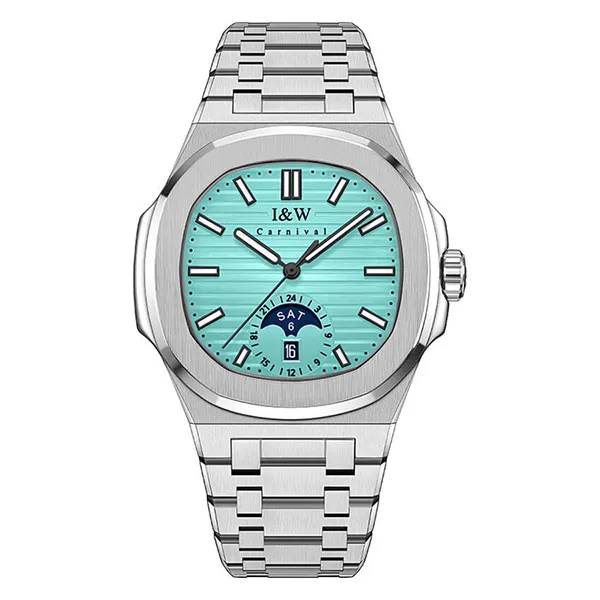Đồng Hồ Nam I&W Carnival IW735GT-DT – Automatic (IW735GT1) Màu Xanh Bạc