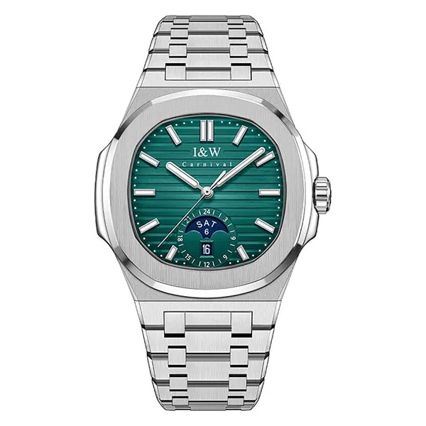 Đồng Hồ Nam I&W Carnival IW735GT-DT – Automatic (IW735GT2) Màu Xanh Bạc