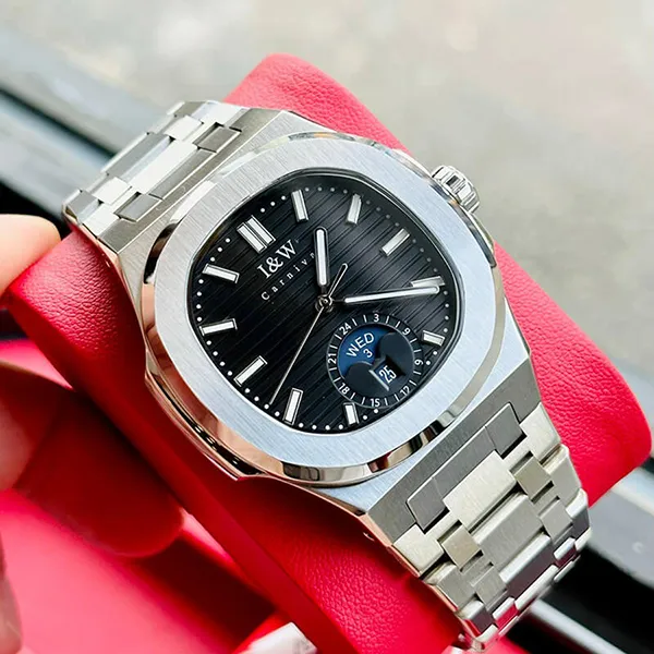 Đồng Hồ Nam I&W Carnival IW735GT-DT – Automatic (IW735GT5) Màu Bạc Đen