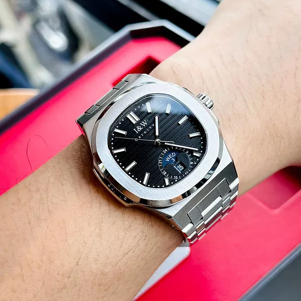 Đồng Hồ Nam I&W Carnival IW735GT-DT – Automatic (IW735GT5) Màu Bạc Đen
