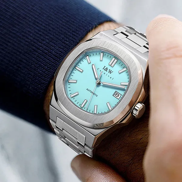 Đồng Hồ Nam I&W Carnival IW750GT-DT – Automatic (IW750GT2) Màu Xanh Bạc - Đồng hồ - Vua Hàng Hiệu