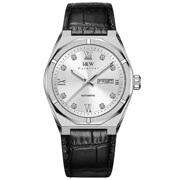 Đồng Hồ Nam I&W Carnival IW751G-DD – Automatic (IW751G8) Màu Đen Bạc - Đồng hồ - Vua Hàng Hiệu