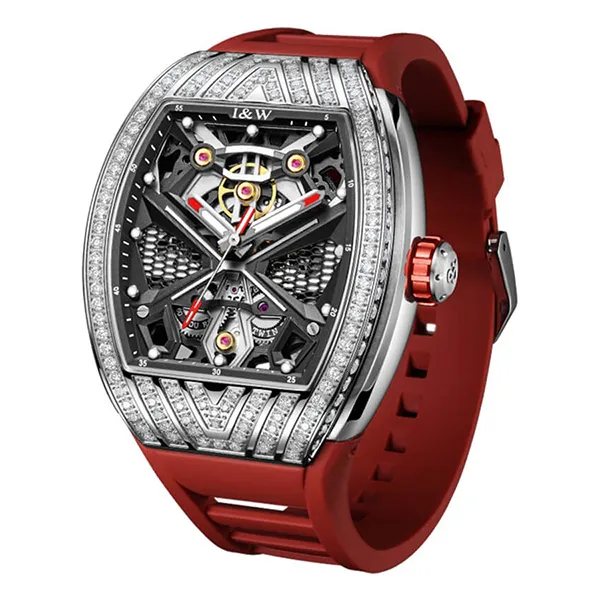 Đồng Hồ Nam I&W Carnival IW760G-DS – Automatic (IW760G3) Màu Đỏ Bạc
