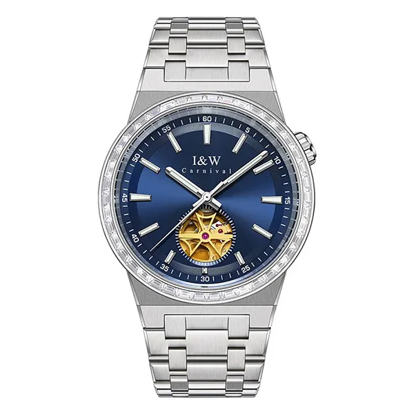 Đồng Hồ Nam I&W Carnival IW761G-DT – Automatic (IW761G1) Màu Xanh Bạc - Đồng hồ - Vua Hàng Hiệu