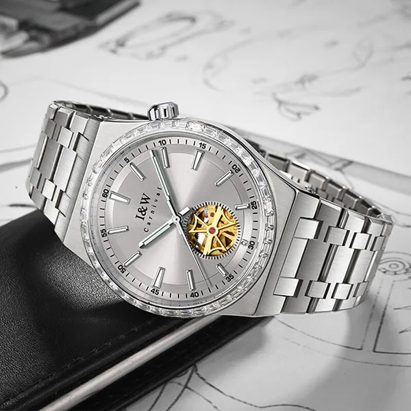 Đồng Hồ Nam I&W Carnival IW761G-DT – Automatic (IW761G3) Màu Bạc