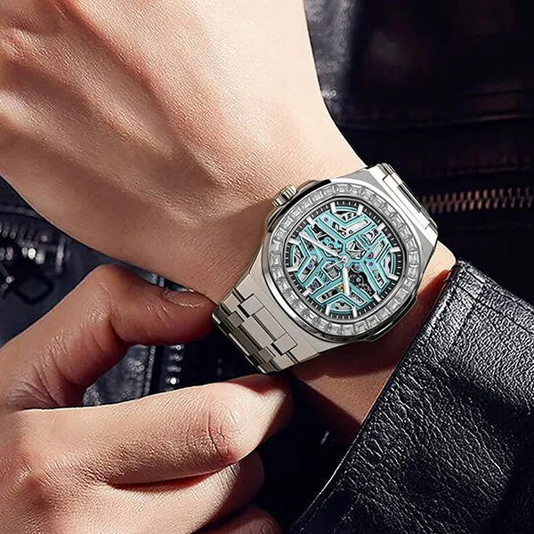 Đồng Hồ Nam I&W Carnival IW763G-DT – Automatic (IW763G1) Màu Xanh Bạc - Đồng hồ - Vua Hàng Hiệu