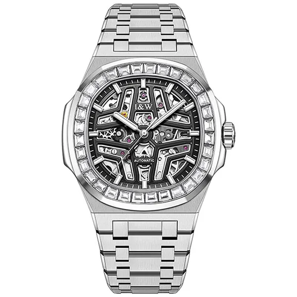 Đồng Hồ Nam I&W Carnival IW763G-DT – Automatic (IW763G2) Màu Đen Bạc