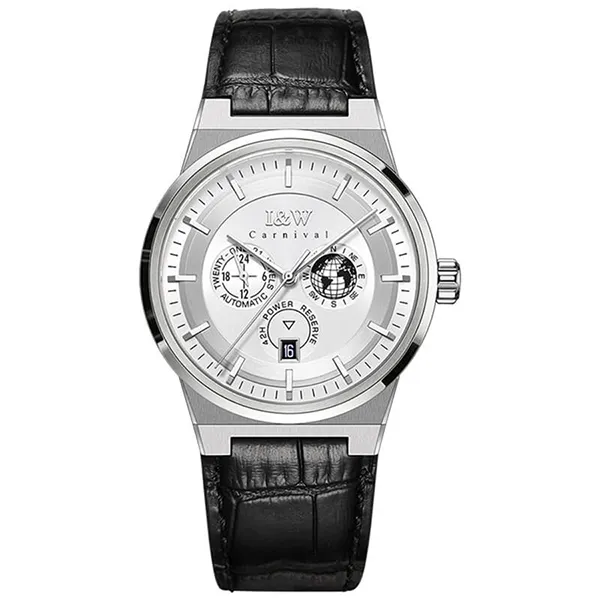 Đồng Hồ Nam I&W Carnival IW782G-DD – Automatic (IW782G2) Màu Đen Bạc - Đồng hồ - Vua Hàng Hiệu
