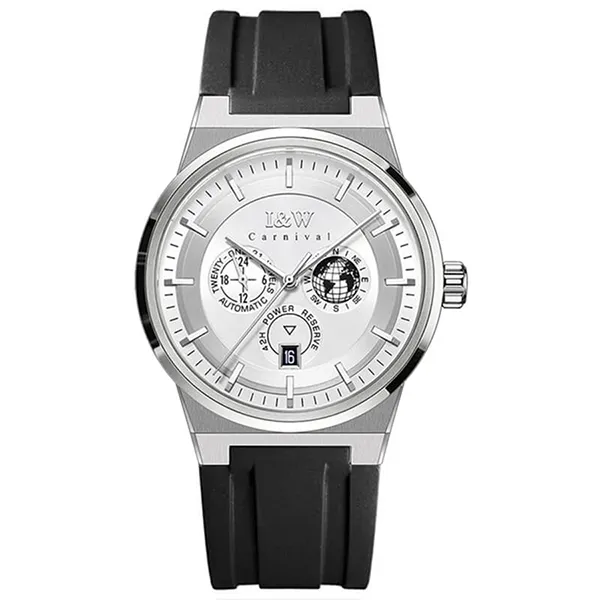 Đồng Hồ Nam I&W Carnival IW782G-DS – Automatic (IW782G6) Màu Đen Bạc