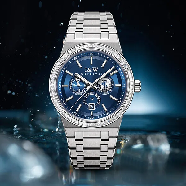Đồng Hồ Nam I&W Carnival IW785G-DT – Automatic (IW785G4) Màu Xanh Bạc