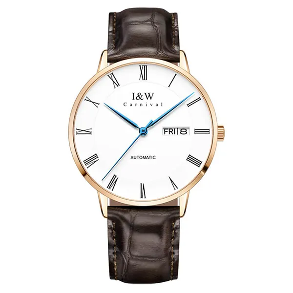 Đồng Hồ Nam I&W Carnival IW8861G-DD – Automatic (IW8861G1) Màu Nâu Vàng