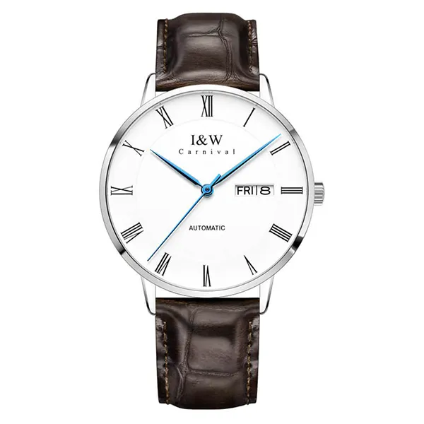 Đồng Hồ Nam I&W Carnival IW8861G-DD – Automatic (IW8861G5) Màu Nâu Bạc
