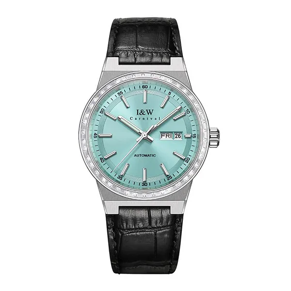 Đồng Hồ Nam I&W Carnival Leather Strap Automatic IW779G-DD (IW779G5) Màu Đen Phối Xanh - Đồng hồ - Vua Hàng Hiệu