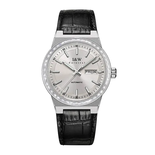 Đồng Hồ Nam I&W Carnival Leather Strap Automatic IW779G-DD (IW779G8) Màu Đen Phối Xám - Đồng hồ - Vua Hàng Hiệu
