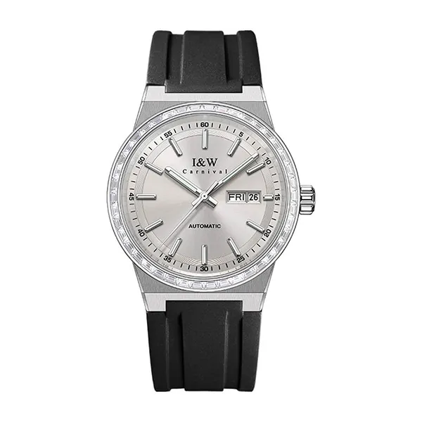 Đồng Hồ Nam I&W Carnival Silicon Strap Automatic IW779G-DS (IW779G12) Màu Đen Phối Xám