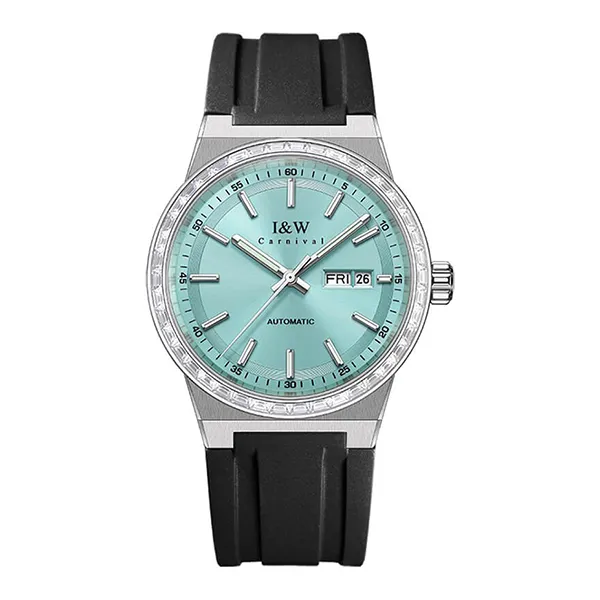 Đồng Hồ Nam I&W Carnival Silicon Strap Automatic IW779G-DS (IW779G9) Màu Đen Phối Xanh - Đồng hồ - Vua Hàng Hiệu