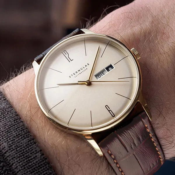 Đồng Hồ Nam Sternglas Berlin S01-BE14-HE01 - 38mm Màu Nâu Vàng