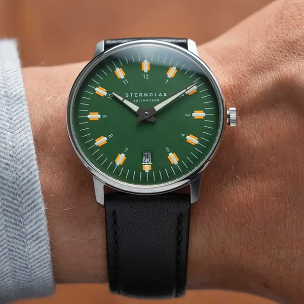 Đồng Hồ Nam Sternglas Egor Dark Green Modena Black S01-EG08-MO01 Màu Xanh - Đen