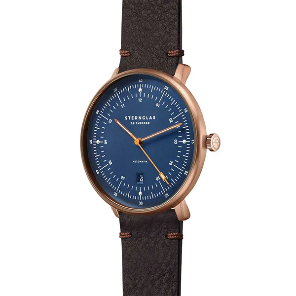 Đồng Hồ Nam Sternglas Hamburg Automatik Darkblue Bronze S02-HH27-VI17 Màu Xanh/Nâu