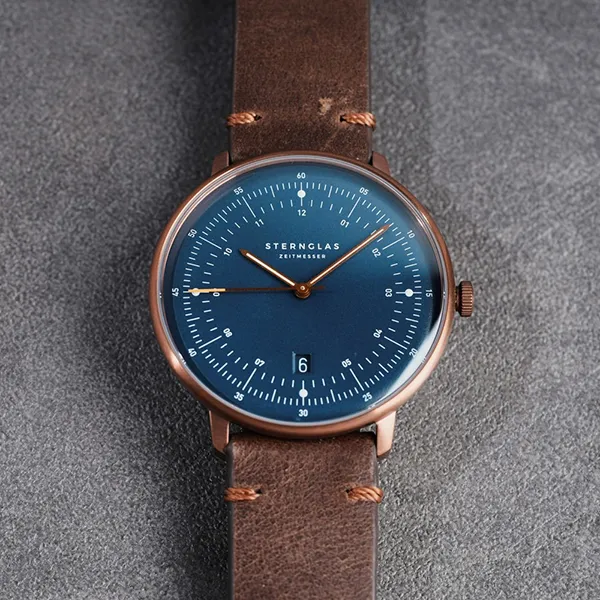 Đồng Hồ Nam Sternglas Hamburg Darkblue Bronze Quartz S01-HH27-VI17 42mm Màu Nâu Xanh - Đồng hồ - Vua Hàng Hiệu