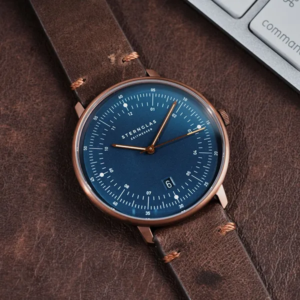 Đồng Hồ Nam Sternglas Hamburg Darkblue Bronze Quartz S01-HH27-VI17 42mm Màu Nâu Xanh - Đồng hồ - Vua Hàng Hiệu
