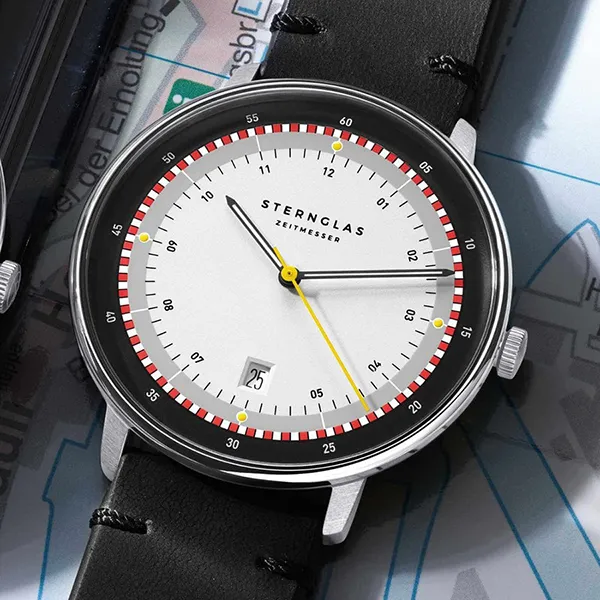 Đồng Hồ Nam Sternglas Hamburg Edition Hafen Quartz S01-HHH16-VI15 42mm Màu Đen Bạc
