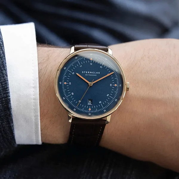 Đồng Hồ Nam Sternglas Hamburg Edition Marine S01-HHM07-HE03 Màu Xanh Dương
