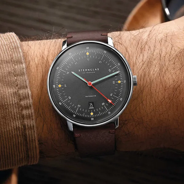 Đồng Hồ Nam Sternglas Hamburg Edition Neuwerk Vintage Mocha S02-HHN11-VI11 - 42mm Màu Nâu Đen - Đồng hồ - Vua Hàng Hiệu