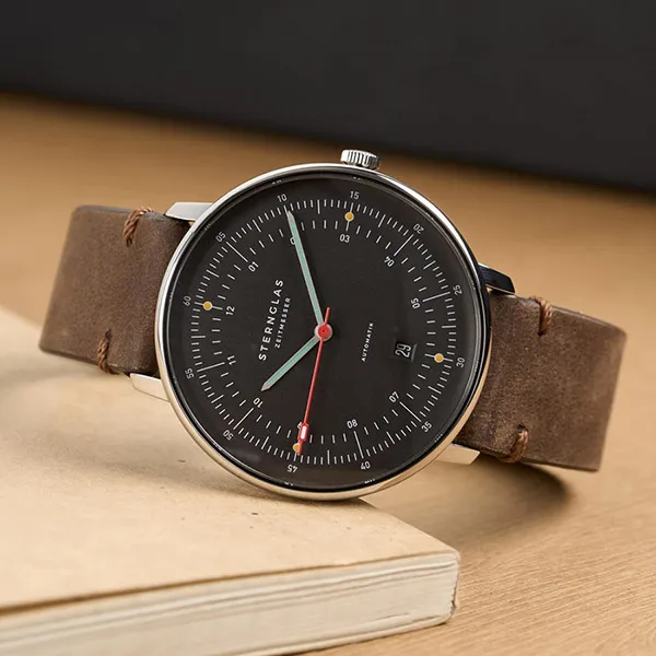 Đồng Hồ Nam Sternglas Hamburg Edition Neuwerk Vintage Mocha S02-HHN11-VI11 - 42mm Màu Nâu Đen - Đồng hồ - Vua Hàng Hiệu