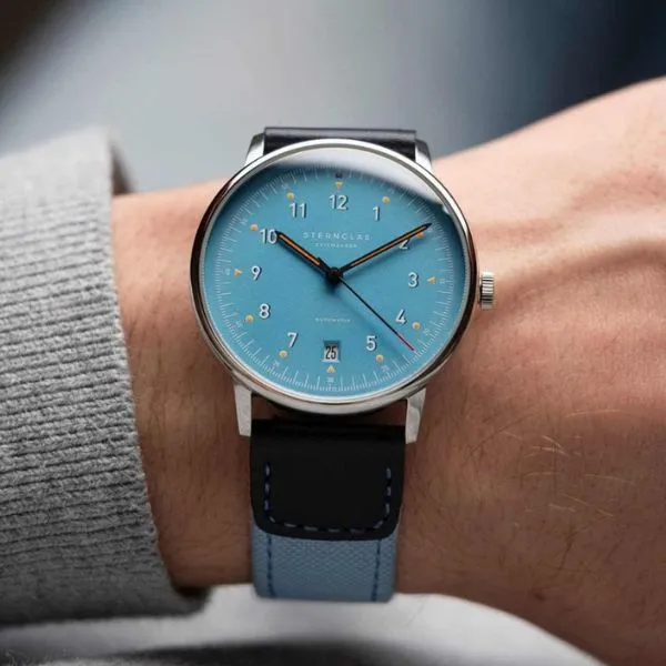 Đồng Hồ Nam Sternglas Lumatik Automatic S02-LM17-NY05 Màu Xanh Bạc - Đồng hồ - Vua Hàng Hiệu