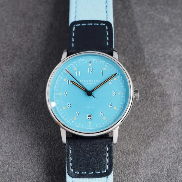Đồng Hồ Nam Sternglas Lumatik Automatic S02-LM17-NY05 Màu Xanh Bạc - Đồng hồ - Vua Hàng Hiệu