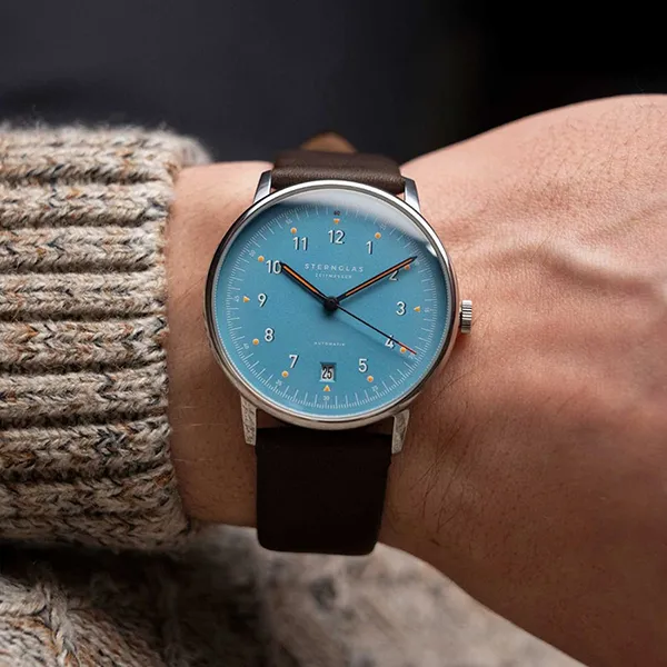 Đồng Hồ Nam Sternglas Lumatik Automatic S02-LM17-PR04 38mm Màu Xanh Nâu - Đồng hồ - Vua Hàng Hiệu
