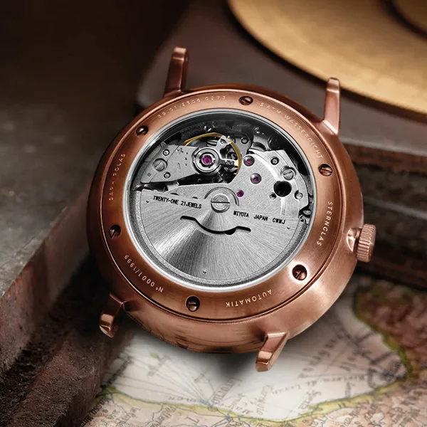 Đồng Hồ Nam Sternglas Naos Automatik Edition Bronze S02-NAR19-VI17 Màu Xanh/Nâu