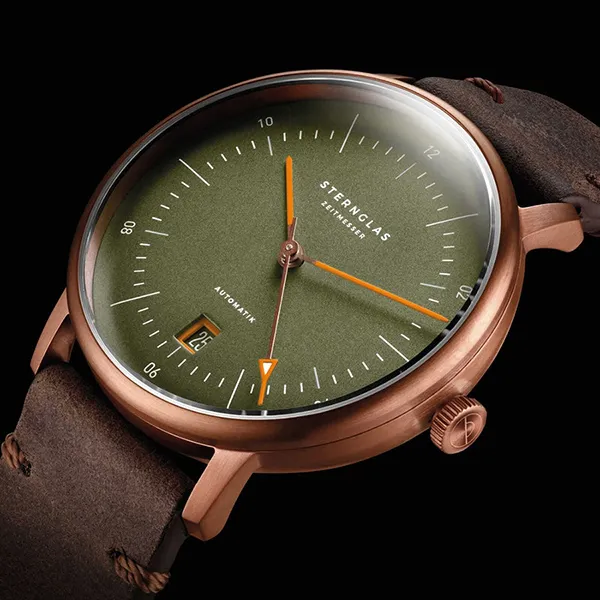 Đồng Hồ Nam Sternglas Naos Automatik Edition Bronze S02-NAR19-VI17 Màu Xanh/Nâu