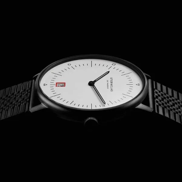 Đồng hồ Nam Sternglas Naos Edition Bauhaus III Metal Bracelet S01-NAB15-ME11 Màu Trắng Đen