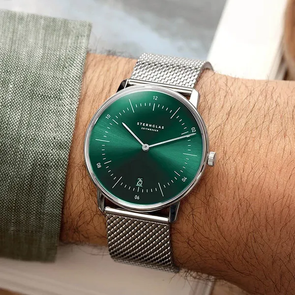 Đồng Hồ Nam Sternglas Naos Green S01-NA08-MI04 - 38mm Màu Xanh Bạc