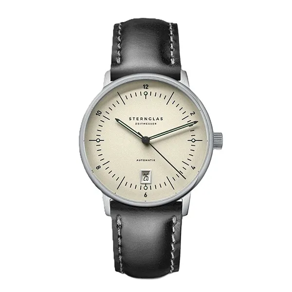 Đồng Hồ Nam Sternglas Naos Pro Automatic Alabaster Automatic S02-NP26-BR02 Màu Đen - Bạc