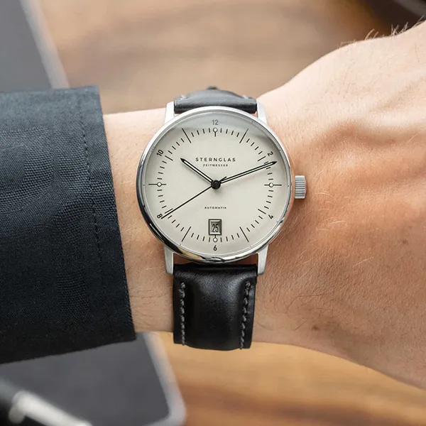 Đồng Hồ Nam Sternglas Naos Pro Automatic Alabaster Automatic S02-NP26-BR02 Màu Đen - Bạc