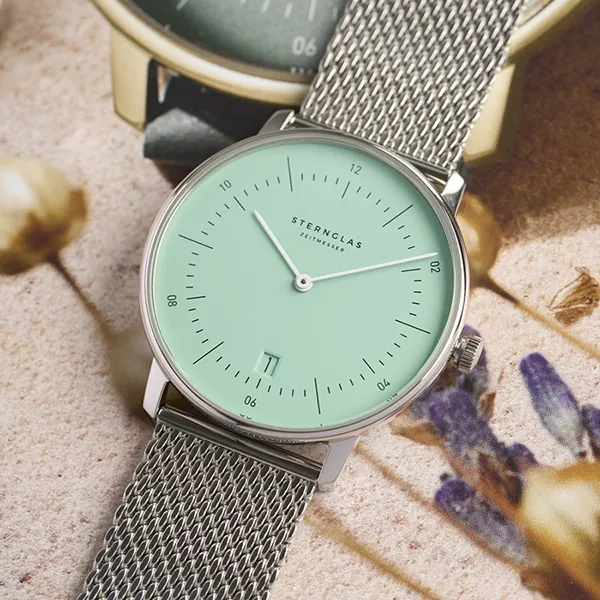 Đồng Hồ Nam Sternglas Naos Turquoise S01-NA37-MI04 38mm Màu Xanh Bạc