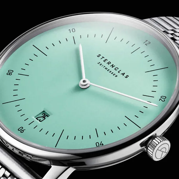 Đồng Hồ Nam Sternglas Naos Turquoise S01-NA37-MI04 38mm Màu Xanh Bạc