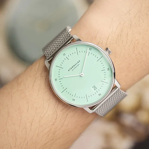 Đồng Hồ Nam Sternglas Naos Turquoise S01-NA37-MI04 38mm Màu Xanh Bạc