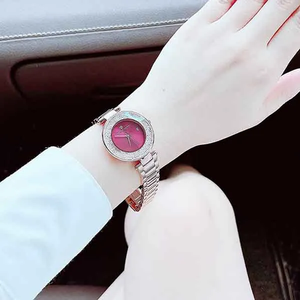 Đồng Hồ Nữ Christian Van Sant Dazzle Quartz Stainless Steel Strap CV1215 Màu Vàng Hồng
